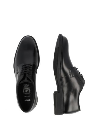 Ilgaauliai batai su raišteliais Boss Black juoda