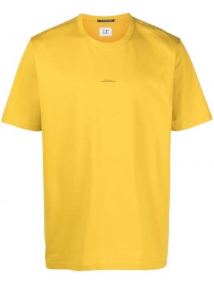 Bavlněné tričko s potiskem C.p. Company žluté