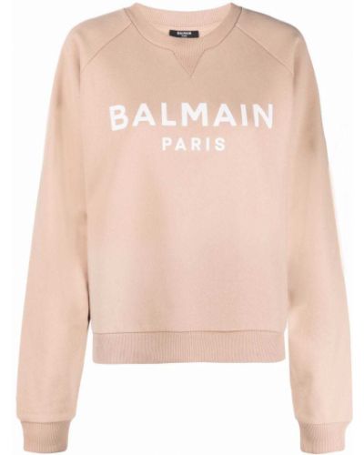 Trykt bomull sweatshirt Balmain