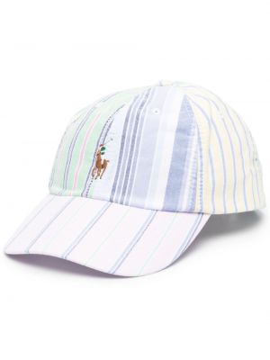 Siuvinėtas kepurė su snapeliu Polo Ralph Lauren rožinė