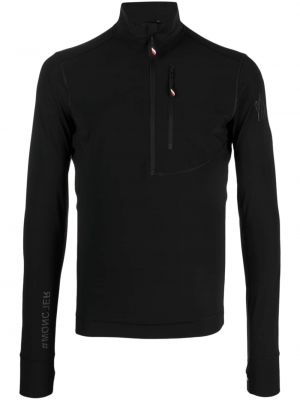 Пуловер с цип Moncler Grenoble черно