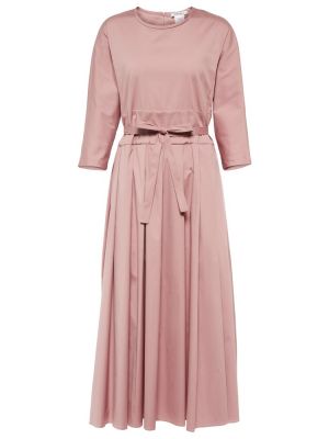 Хлопковое платье миди 's Max Mara, розовое