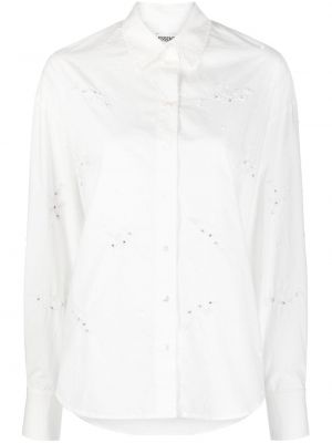 Bavlnená flitrovaná košeľa Essentiel Antwerp biela
