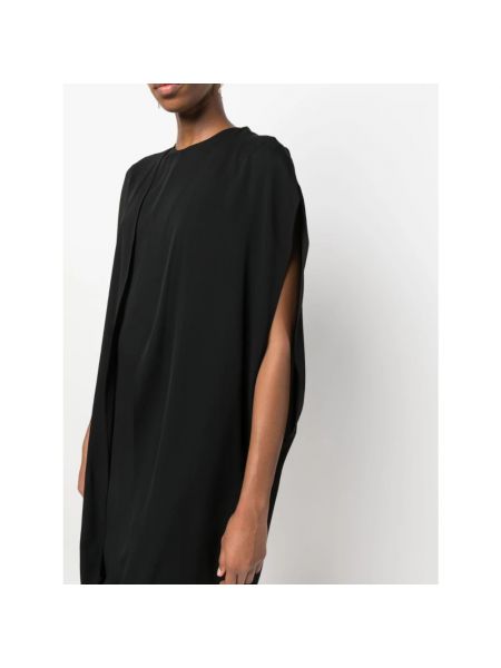 Mini vestido de seda de crepé The Row negro