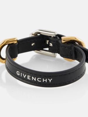 Bőr karkötő Givenchy fekete