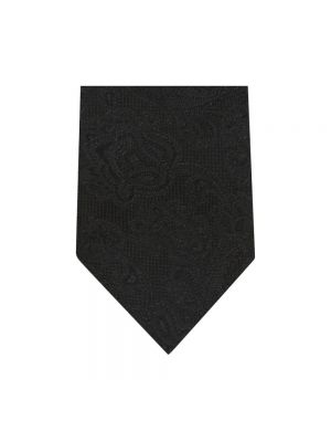Corbata de seda con estampado con estampado de cachemira Etro negro