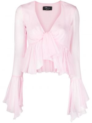 Kort blus med volang Blumarine rosa