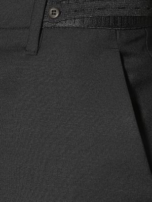 Pantalones de lana de lana mohair Prada negro