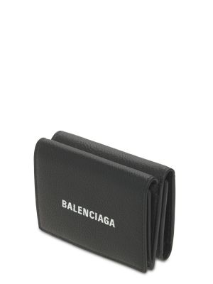 Usnjena denarnica Balenciaga črna