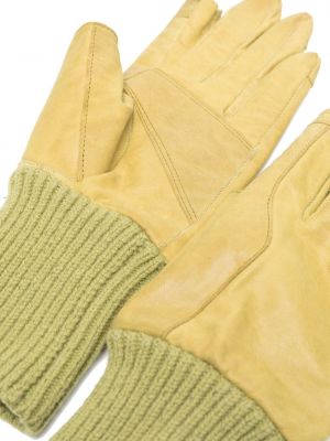 Rękawiczki skórzane Rick Owens zielone