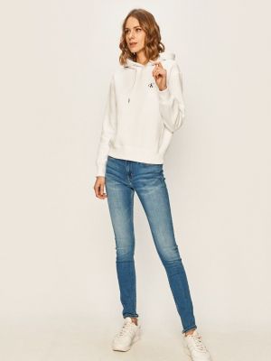 Bluza Calvin Klein Jeans biała