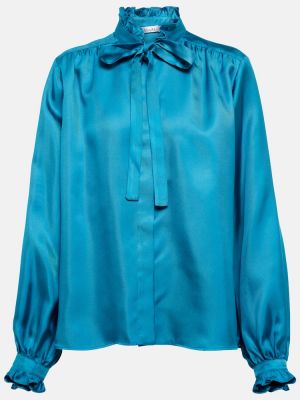 Camisa de seda Max Mara azul