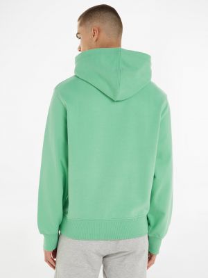 Mikina s kapucí Calvin Klein Jeans zelená