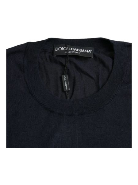 Jersey de cachemir de tela jersey con estampado de cachemira Dolce & Gabbana azul