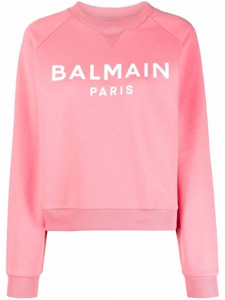 Trykt sweatshirt Balmain rosa