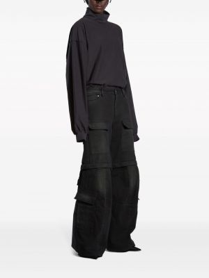 Bavlněné cargo kalhoty Balenciaga černé