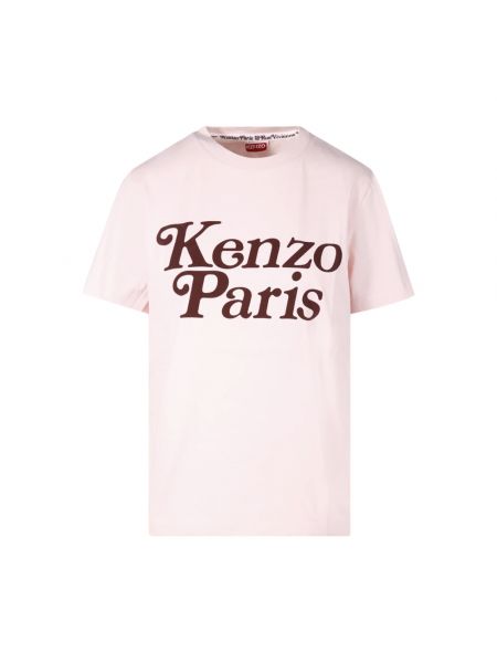 Koszulka z nadrukiem Kenzo różowa