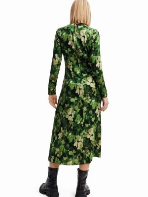 Sukienka midi dopasowana Desigual zielona