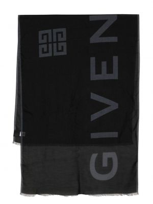 Кашмирен шал с принт от модал Givenchy черно
