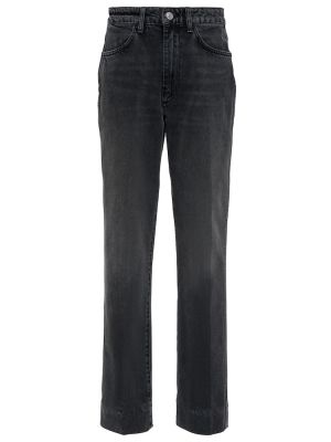 Straight fit džíny s vysokým pasem Re/done černé