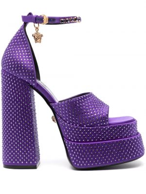 Sandale cu platformă Versace violet