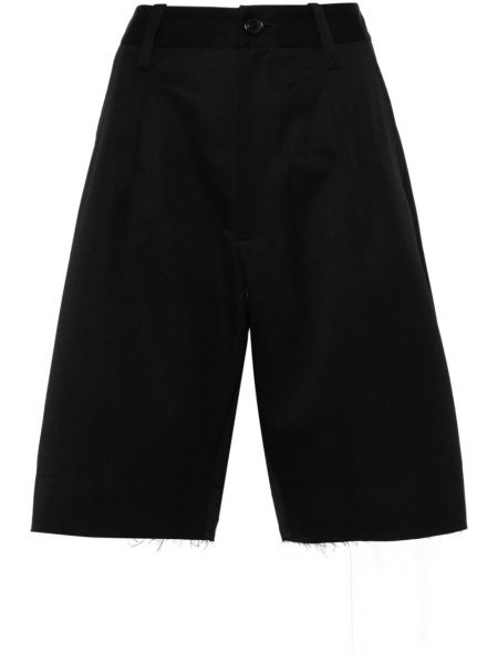 Kratke hlače s vezicama s čipkom Vaquera crna
