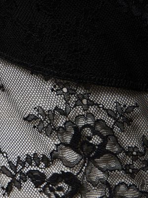 Rochie lunga cu mâneci lungi din dantelă Bec + Bridge negru