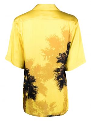 Koszula z nadrukiem Laneus żółta