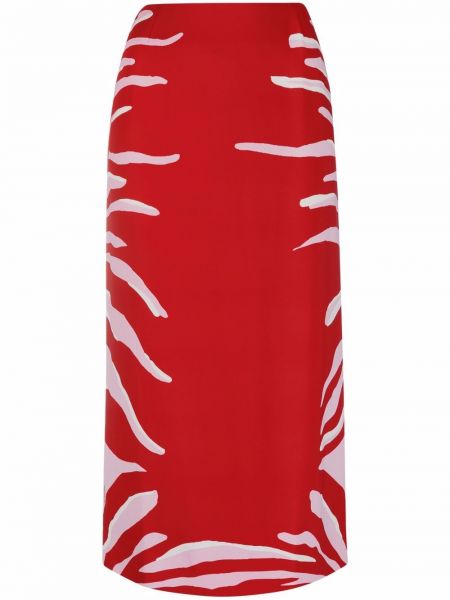 Falda de tubo ajustada con estampado La Doublej rojo