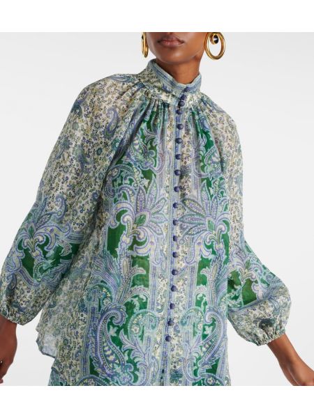 Bluza s paisley uzorkom Zimmermann zelena