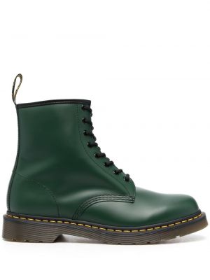 Høye flate støvler Dr. Martens grønn