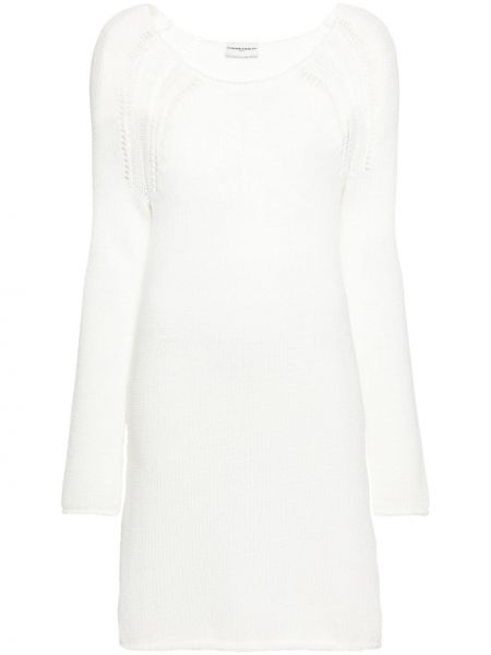 Ασύμμετρη μίντι φόρεμα chunky Claudie Pierlot λευκό
