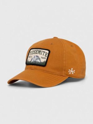 Памучна шапка с козирки с апликация American Needle оранжево