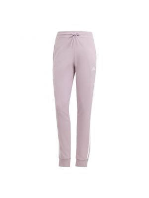 Тесни панталони slim на райета Adidas Sportswear розово