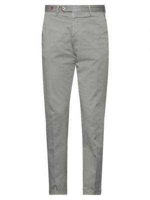 Pantaloni di cotone Filetto grigio