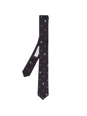 Krawat z nadrukiem w gwiazdy Alexander Mcqueen czarny