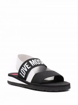 Sandale mit print Love Moschino