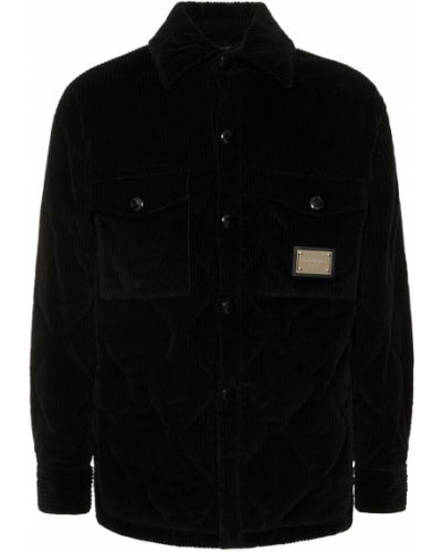 Bavlněná košile Dolce & Gabbana černá