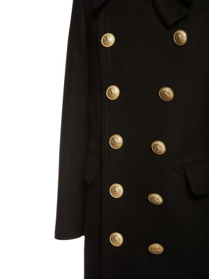 Vlněný kabát Dsquared2 černý