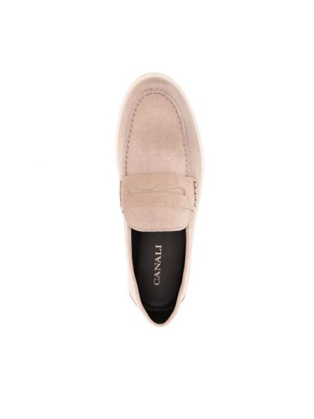 Loafers Canali beżowe