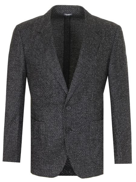 Шерстяной пиджак Dolce & Gabbana серый