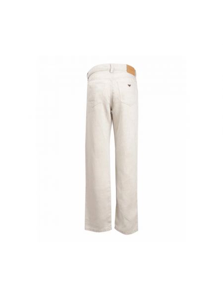Pantalones rectos con bolsillos clasicos Emporio Armani beige