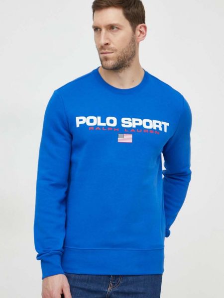 Bluza z nadrukiem Polo Sport niebieska