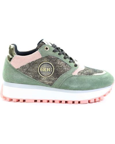 Damskie sneakersy zielone GOE JJ2N4157