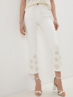 Широкие джинсы Desigual, белые