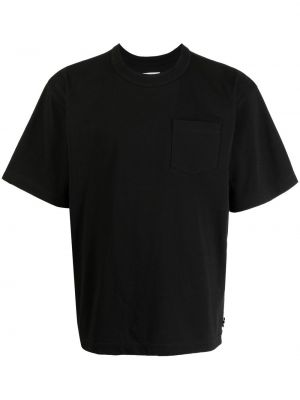 T-shirt avec poches Sacai noir