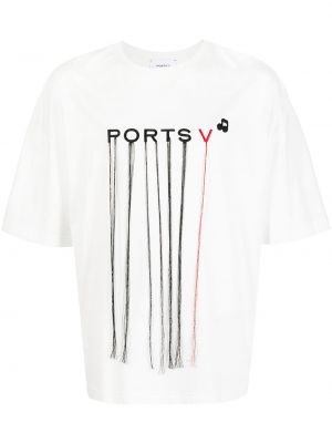 T-shirt mit print Ports V weiß