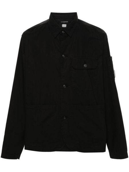 Βαμβακερό πουκάμισο C.p. Company μαύρο