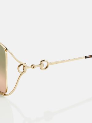 Ochelari de soare oversize Gucci auriu