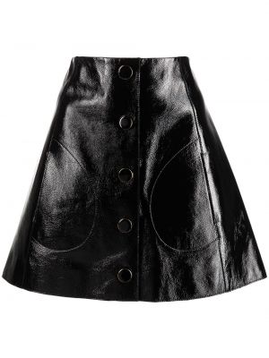 Falda de cuero Khaite negro